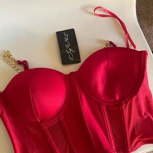Say What? Red Women's Bustier